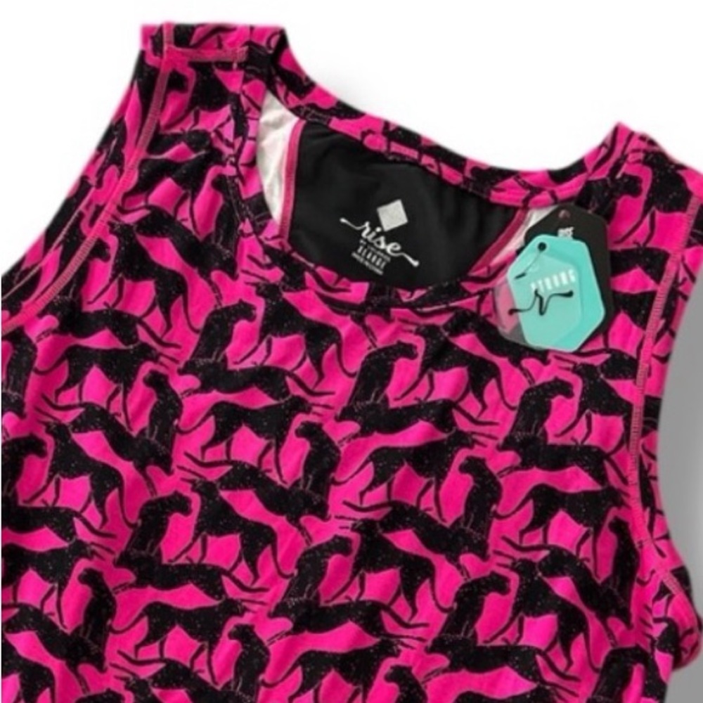LuLaRoe Rise • Strong Workout Tank • Rare Cheetah Print • Hot Pink and Black